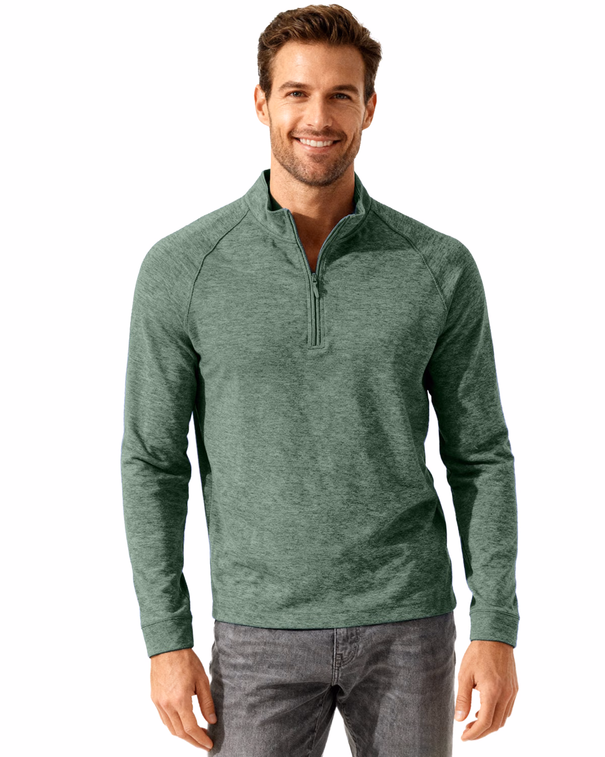 Custom Clique Dash Recycled Mens Quarter Zip Sweatshirt