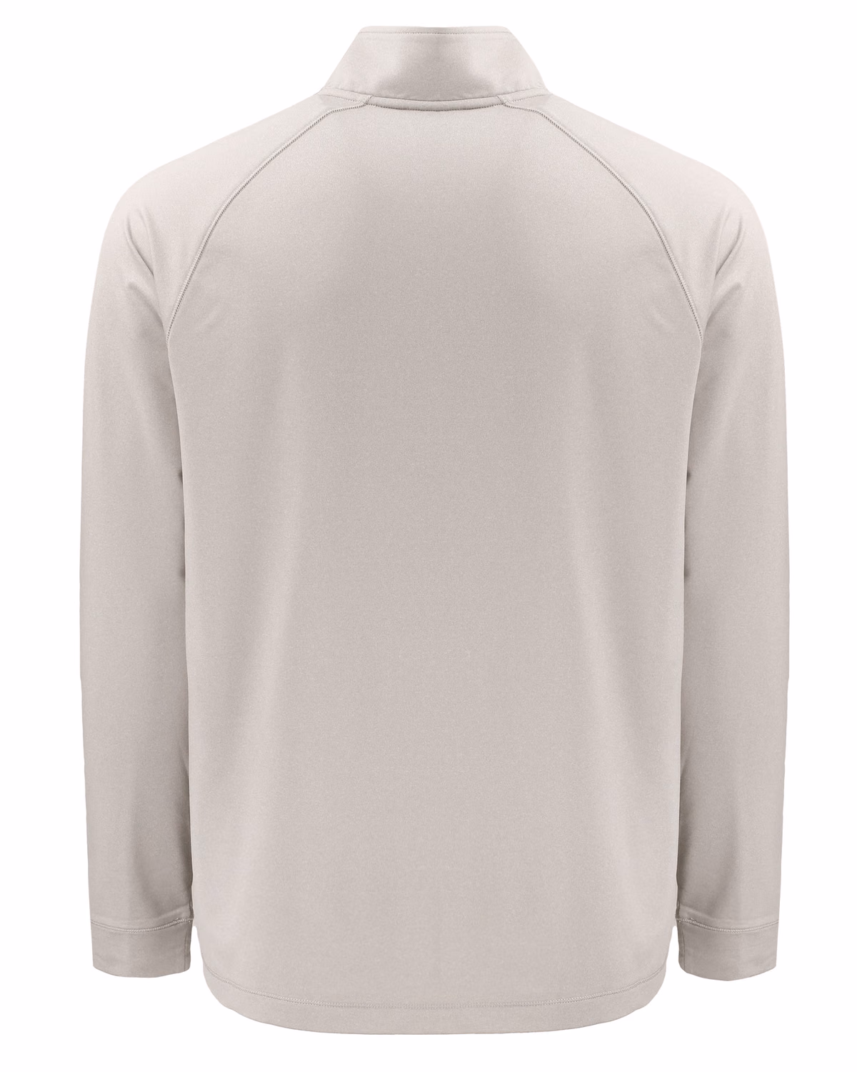 Custom Clique Dash Recycled Mens Quarter Zip Sweatshirt — Silver Grey Heather flat front