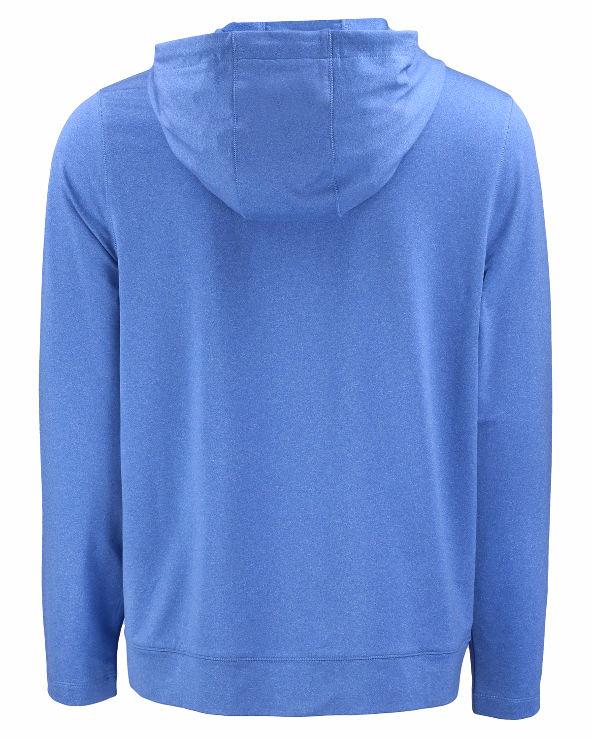Custom Clique Dash Recycled Mens Full Zip Hooded Sweatshirt — Royal Blue Heather flat front