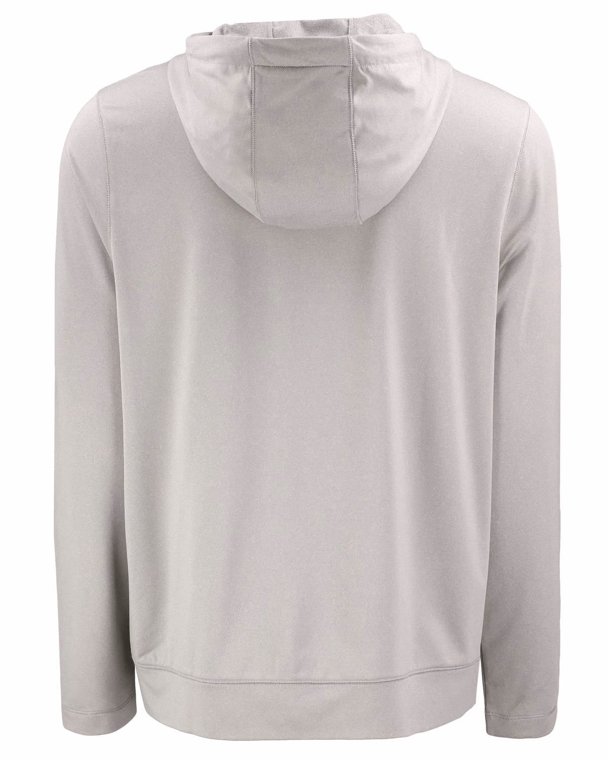 Custom Clique Dash Recycled Mens Full Zip Hooded Sweatshirt — Silver Grey Heather flat front
