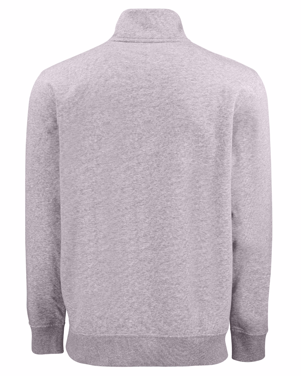 Custom Clique Drive Recycled Unisex Quarter Zip Sweatshirt — Grey Melange flat front