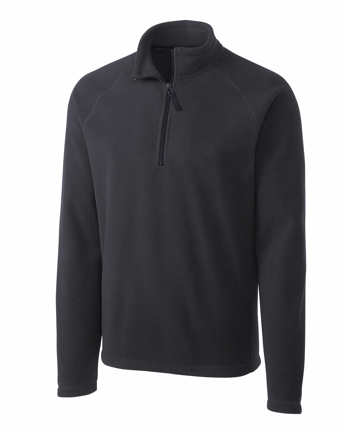 Custom Clique Summit Performance Fleece Mens Half Zip Jacket — Charcoal flat front