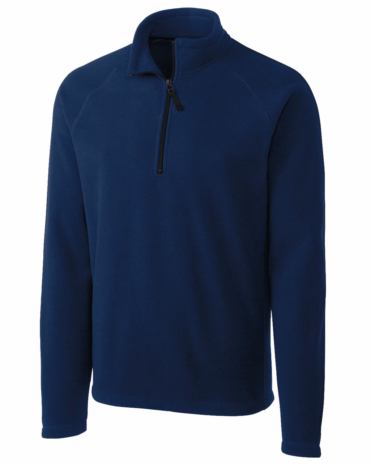 Custom Clique Summit Performance Fleece Mens Half Zip Jacket — Navy flat front