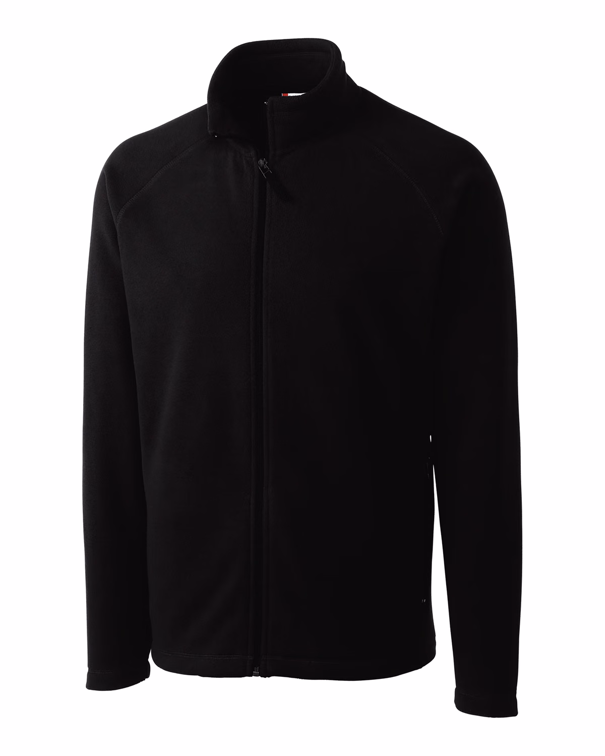 Custom Clique Summit Performance Fleece Mens Full Zip Jacket — Black flat front