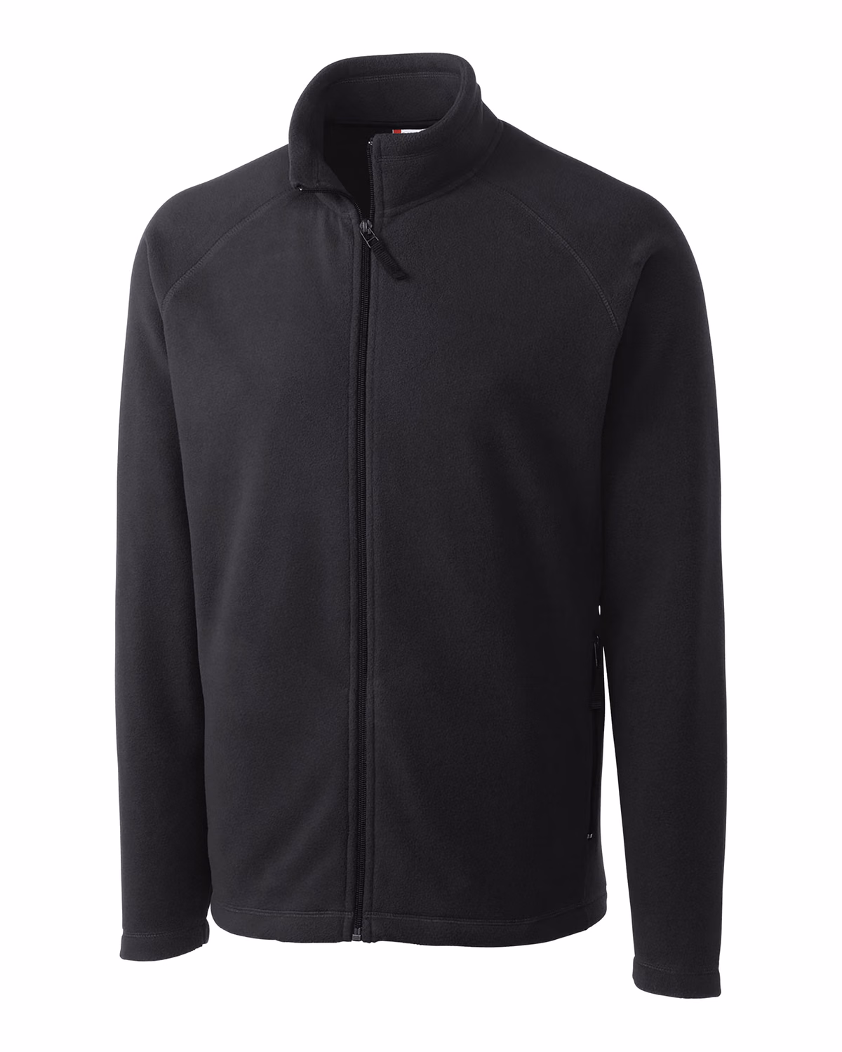 Custom Clique Summit Performance Fleece Mens Full Zip Jacket — Charcoal flat front