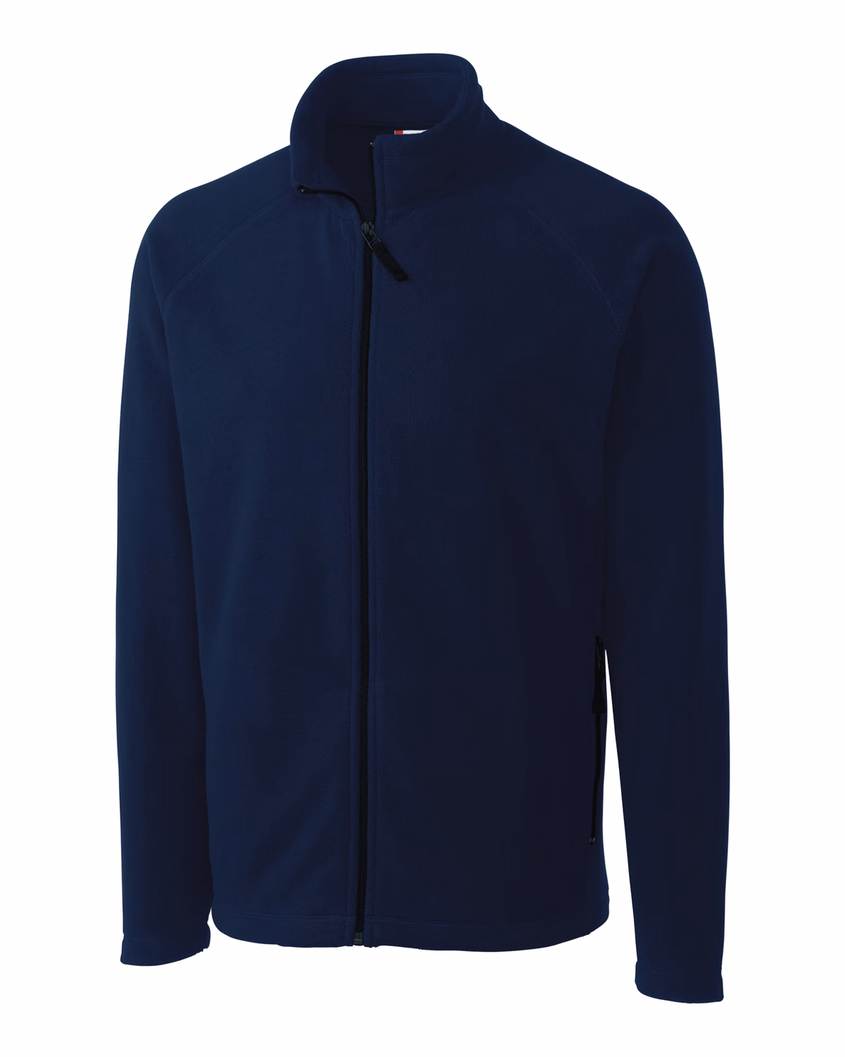 Custom Clique Summit Performance Fleece Mens Full Zip Jacket — Navy flat front