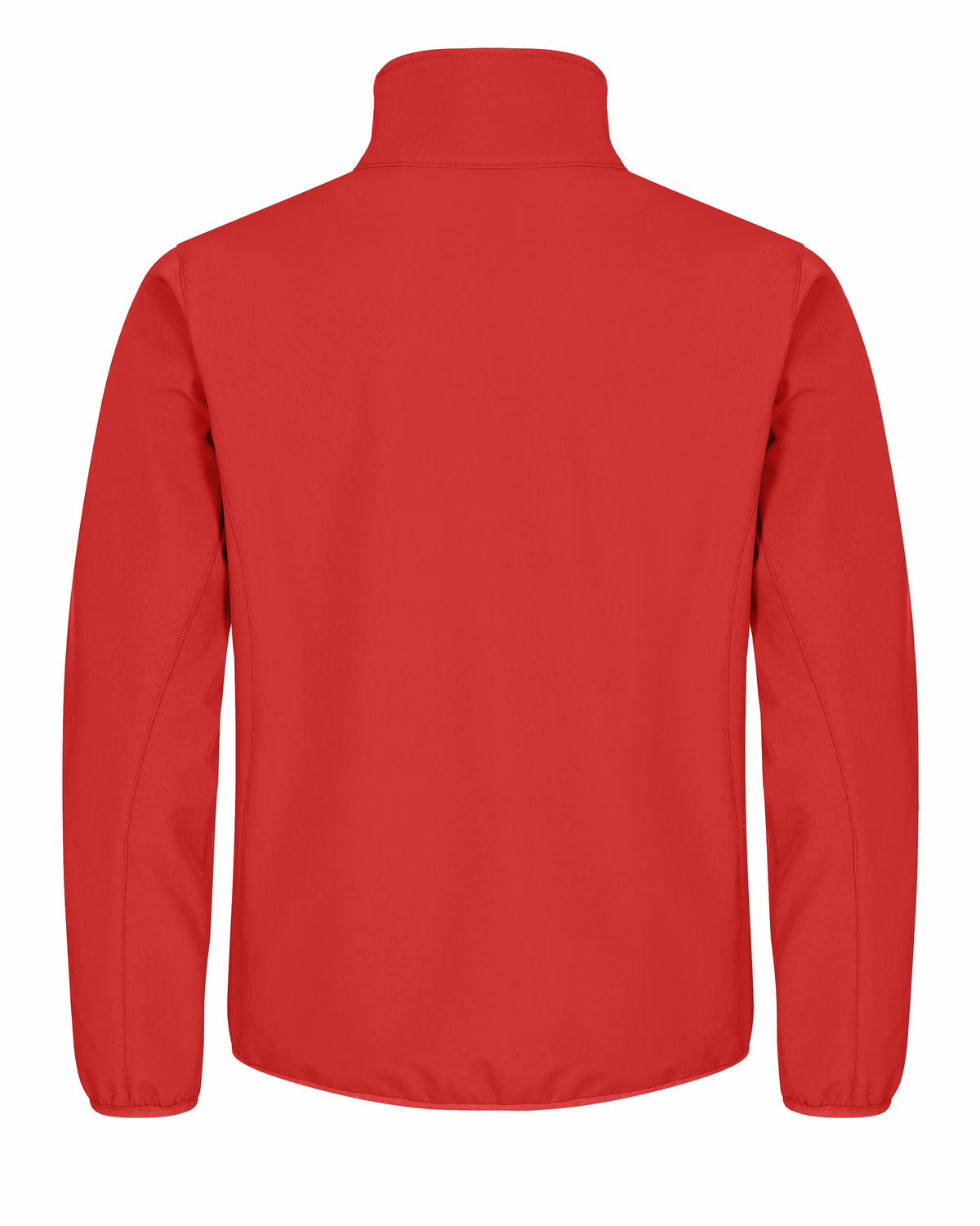 Custom Clique Trail Recycled Stretch Softshell Mens Full Zip Jacket — Red flat front