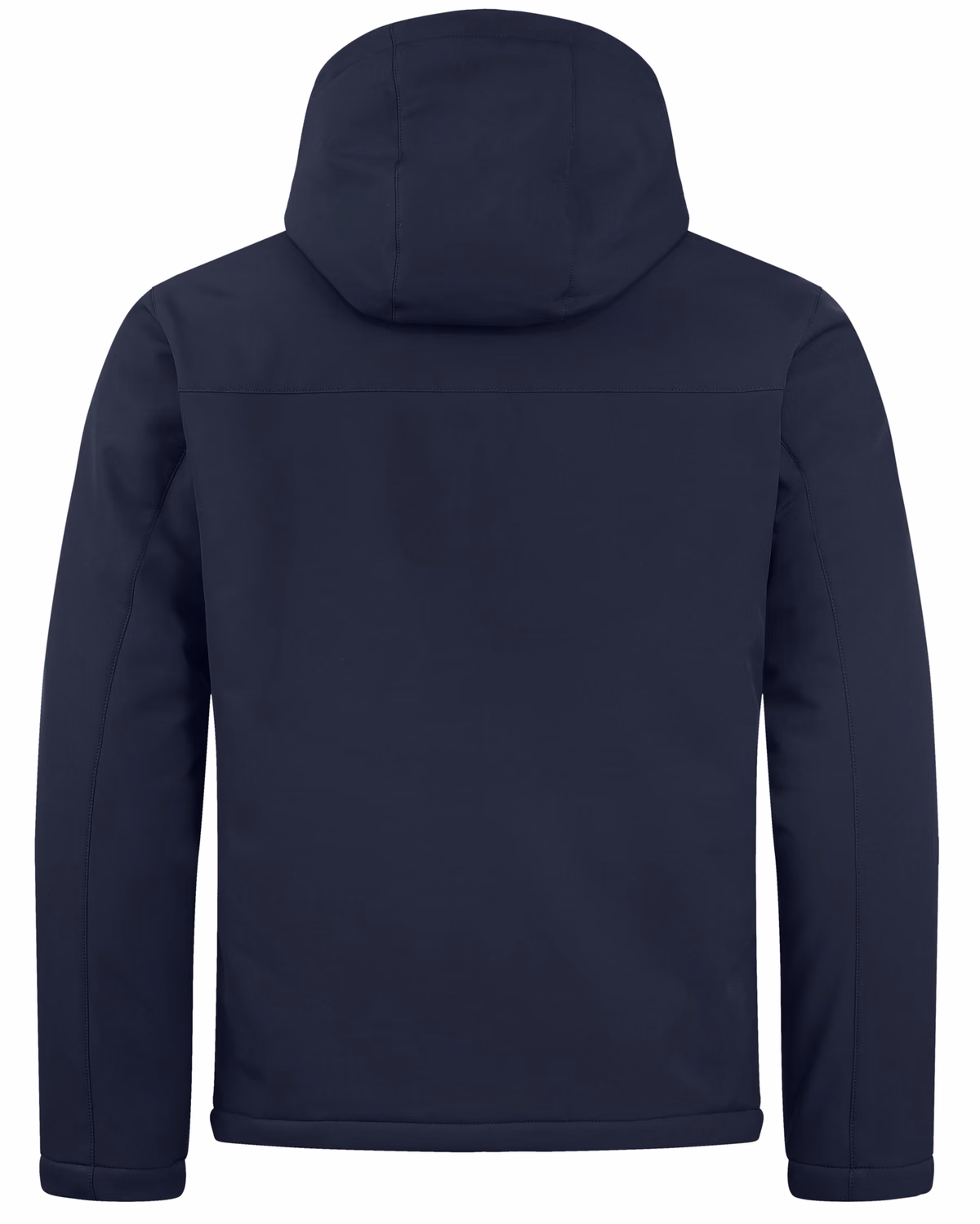 Custom Clique Equinox Insulated Softshell Mens Full Zip Hooded Jacket — Dark Navy flat front
