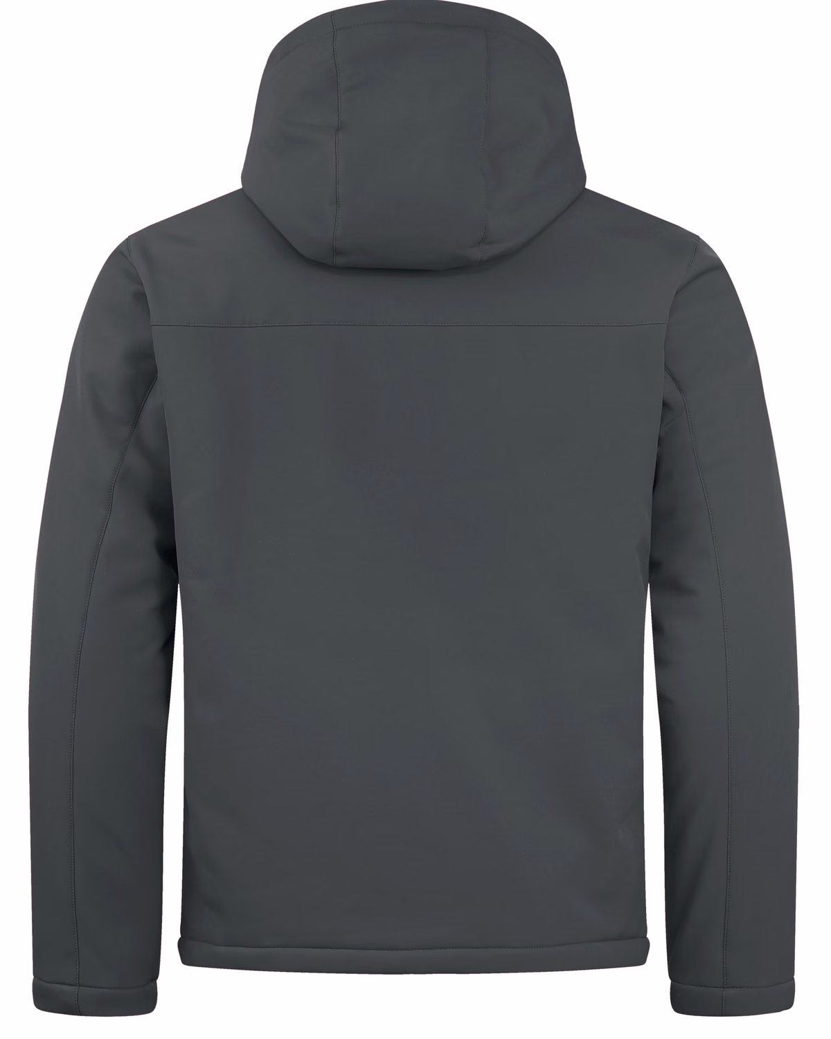 Custom Clique Equinox Insulated Softshell Mens Full Zip Hooded Jacket — Pure Slate flat front