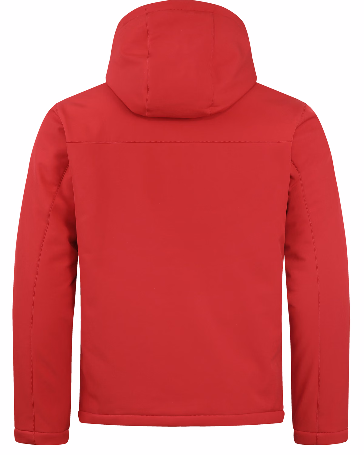 Custom Clique Equinox Insulated Softshell Mens Full Zip Hooded Jacket — Red flat front