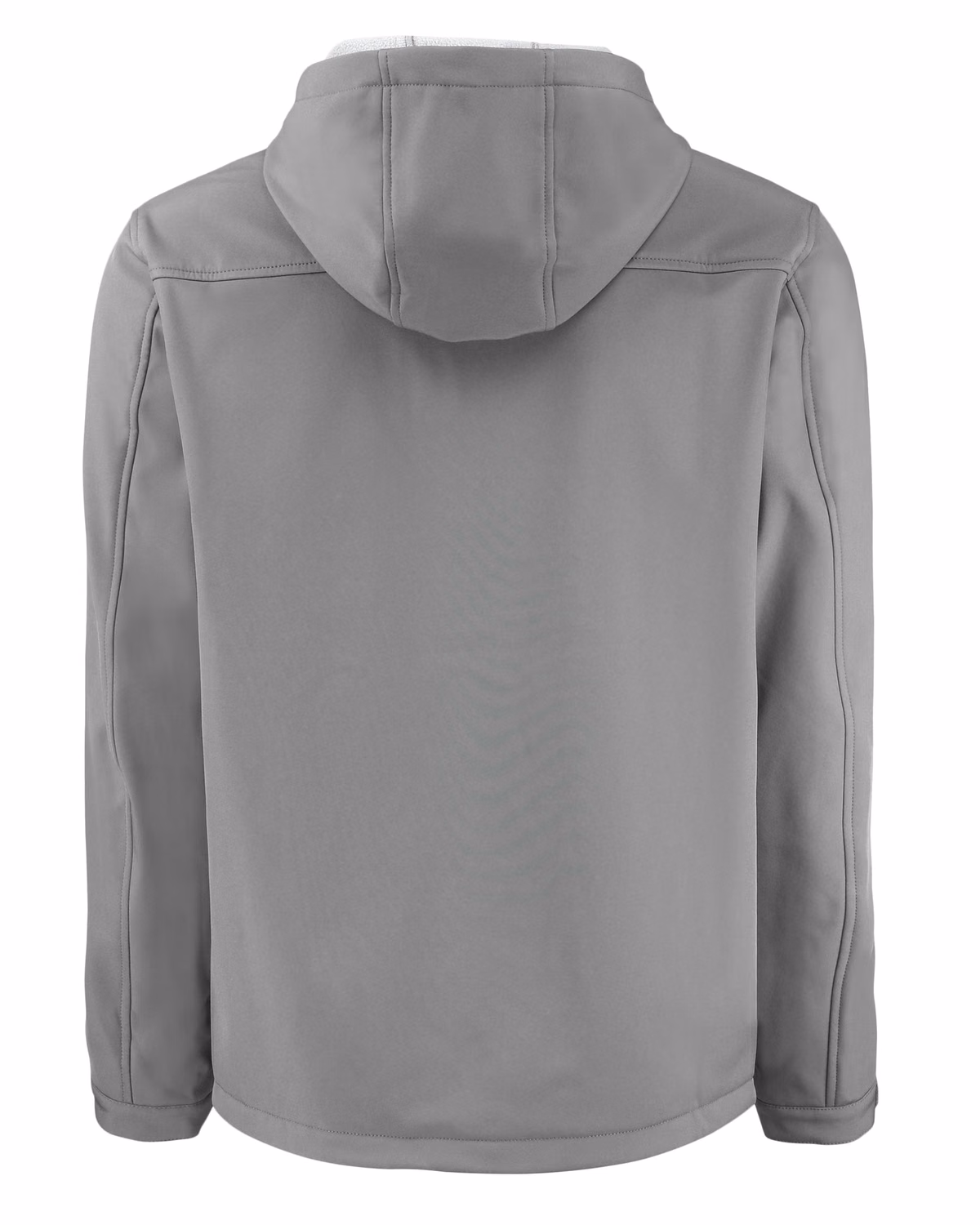Custom Clique Telemark Recycled Stretch Softshell Mens Full Zip Hooded Jacket — Pure Slate flat front