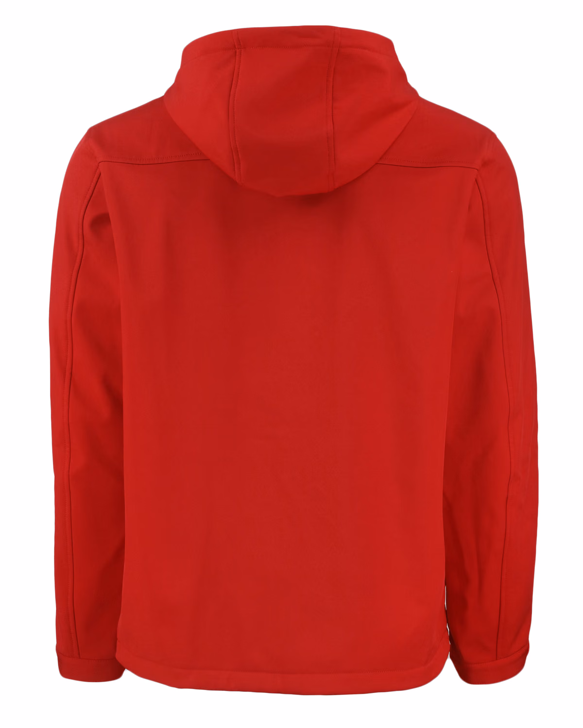 Custom Clique Telemark Recycled Stretch Softshell Mens Full Zip Hooded Jacket — Red flat front