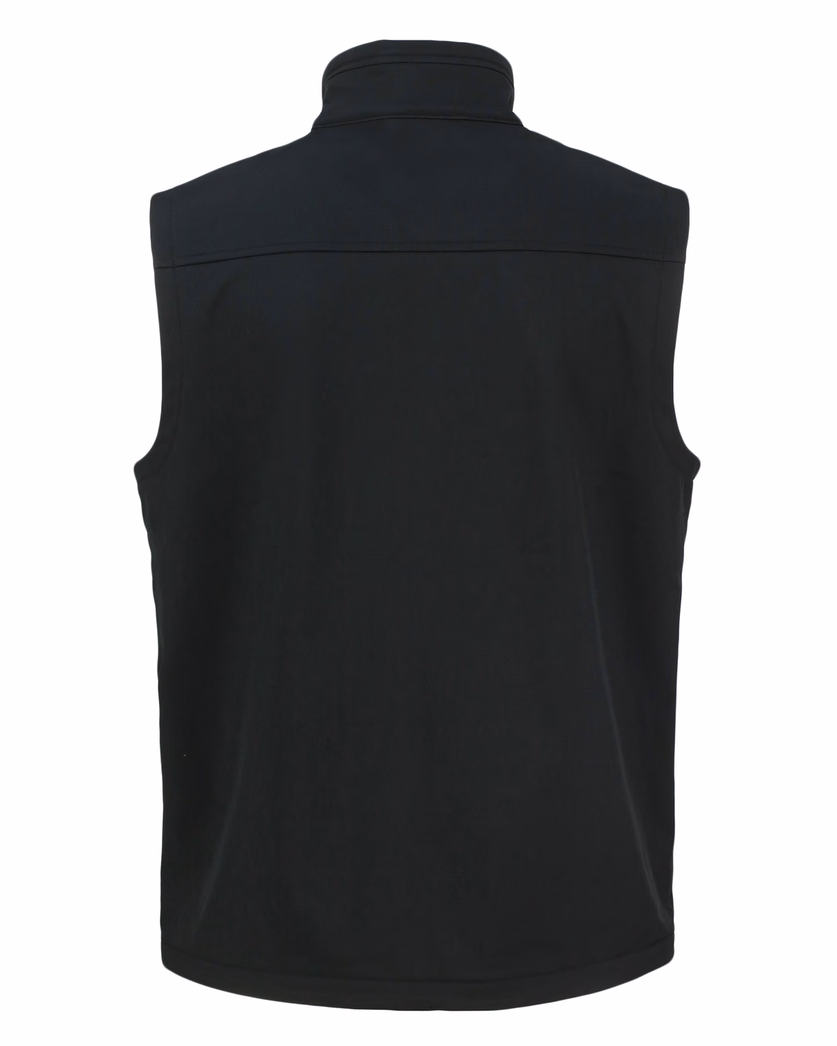 Custom Clique Telemark Recycled Stretch Softshell Mens Full Zip Vest — Black flat front