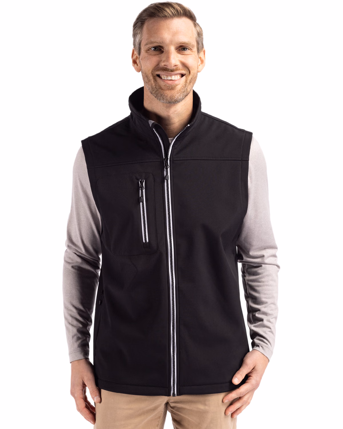 Custom Clique Telemark Recycled Stretch Softshell Mens Full Zip Vest
