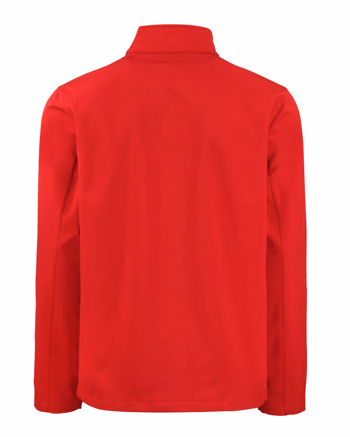 Custom Clique Tempo Recycled Stretch Softshell Mens Full Zip Jacket — Red/Black flat front
