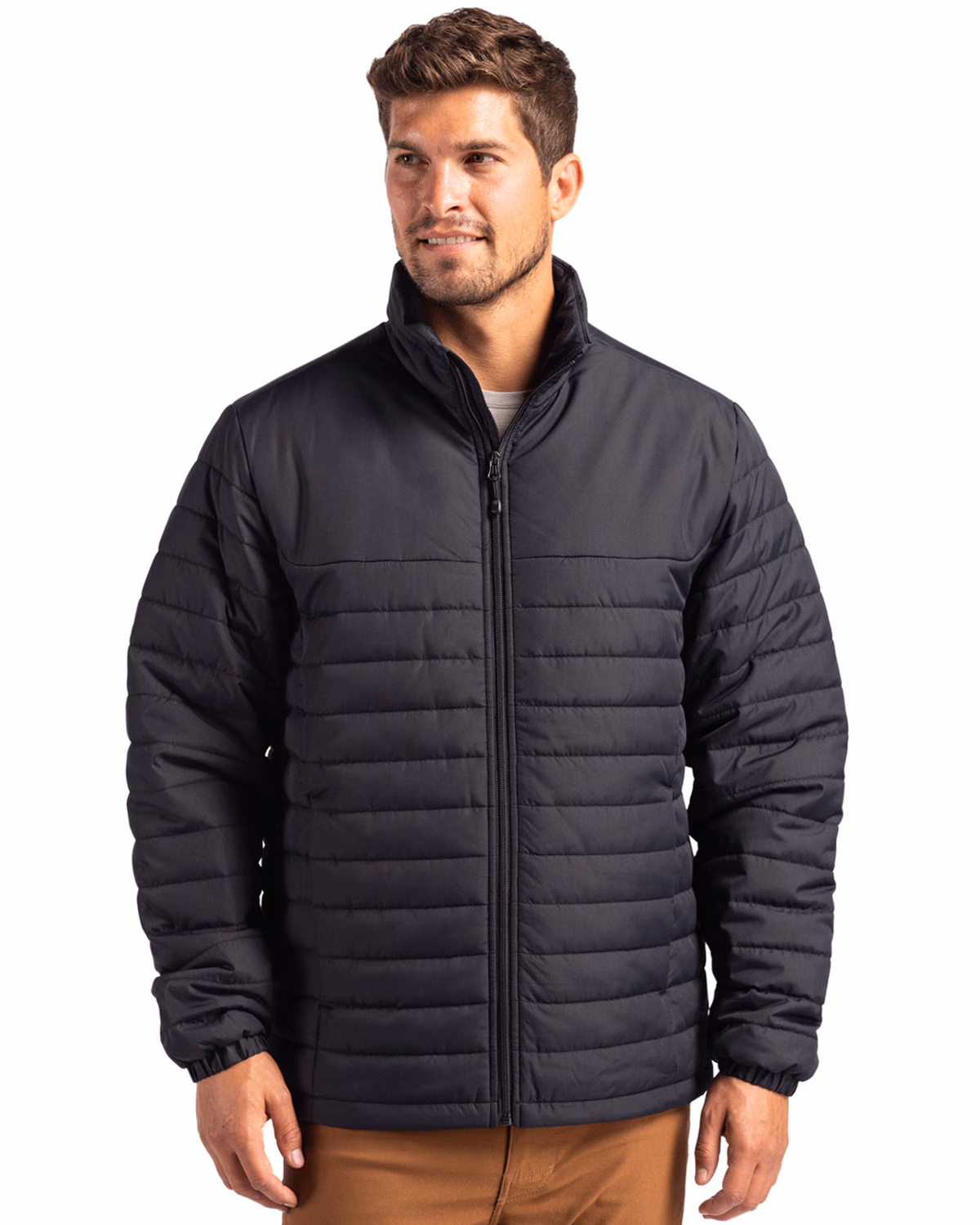 Custom Clique Elevation Recycled Insulated Puffer Mens Full Zip Jacket