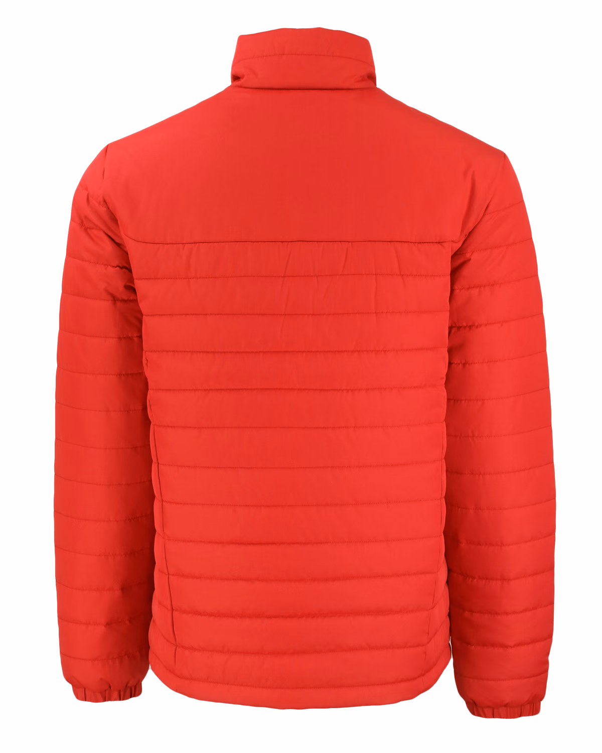 Custom Clique Elevation Recycled Insulated Puffer Mens Full Zip Jacket — Red flat front