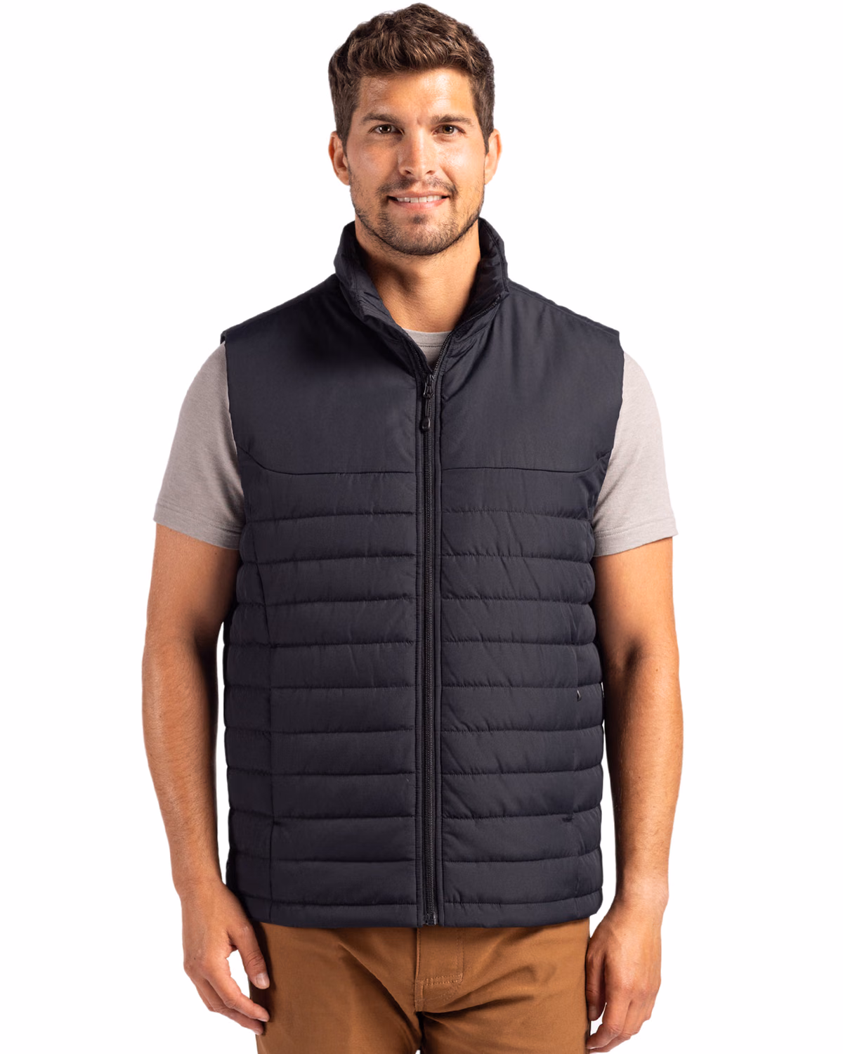 Custom Clique Elevation Recycled Insulated Puffer Mens Full Zip Vest