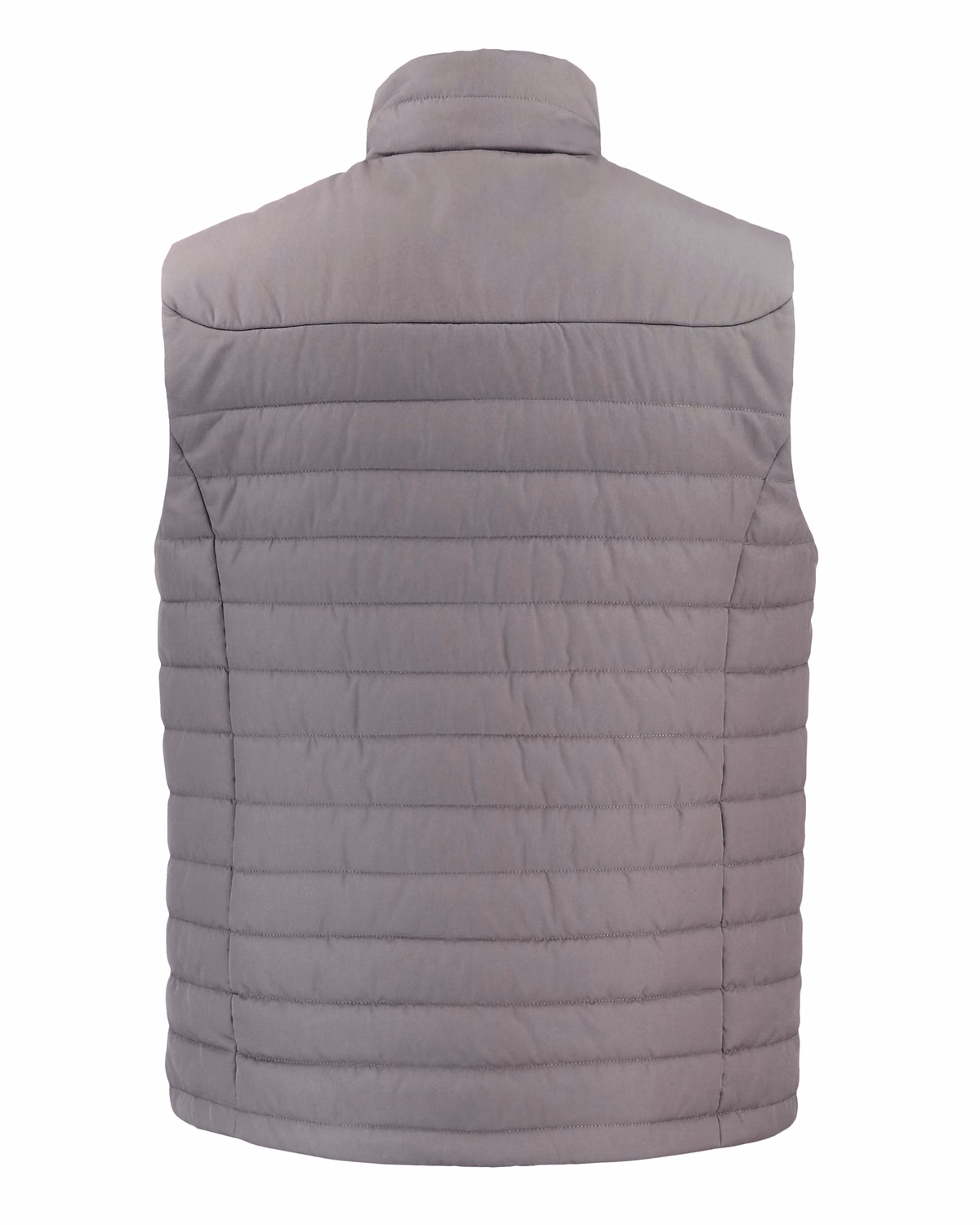 Custom Clique Elevation Recycled Insulated Puffer Mens Full Zip Vest — Pure Slate flat front