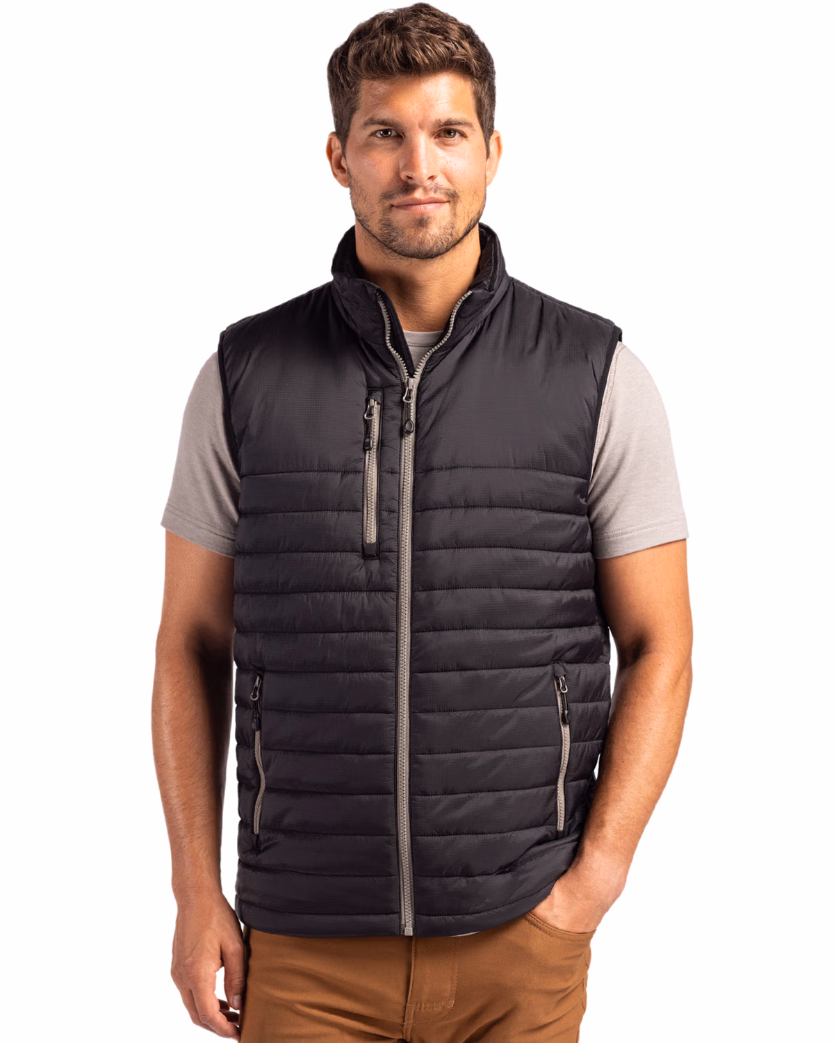 Custom Clique Valhalla Recycled Insulated Puffer Mens Full Zip Vest