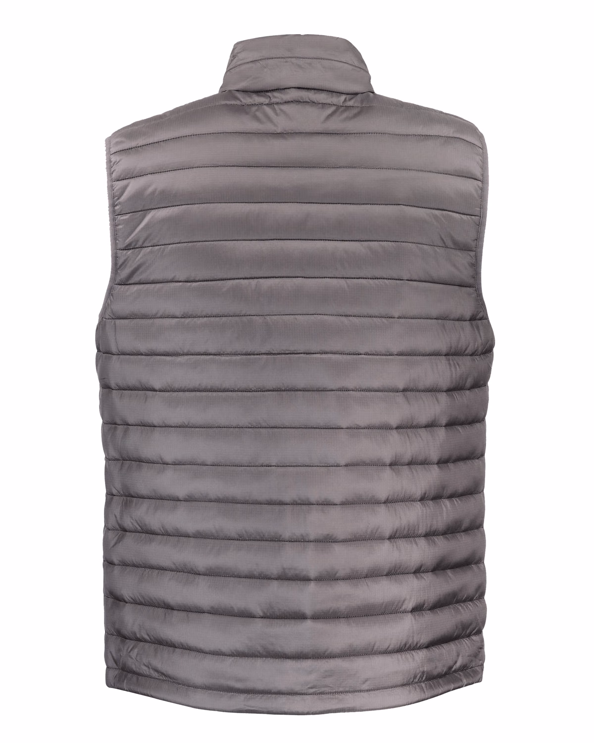 Custom Clique Valhalla Recycled Insulated Puffer Mens Full Zip Vest — Pure Slate flat front