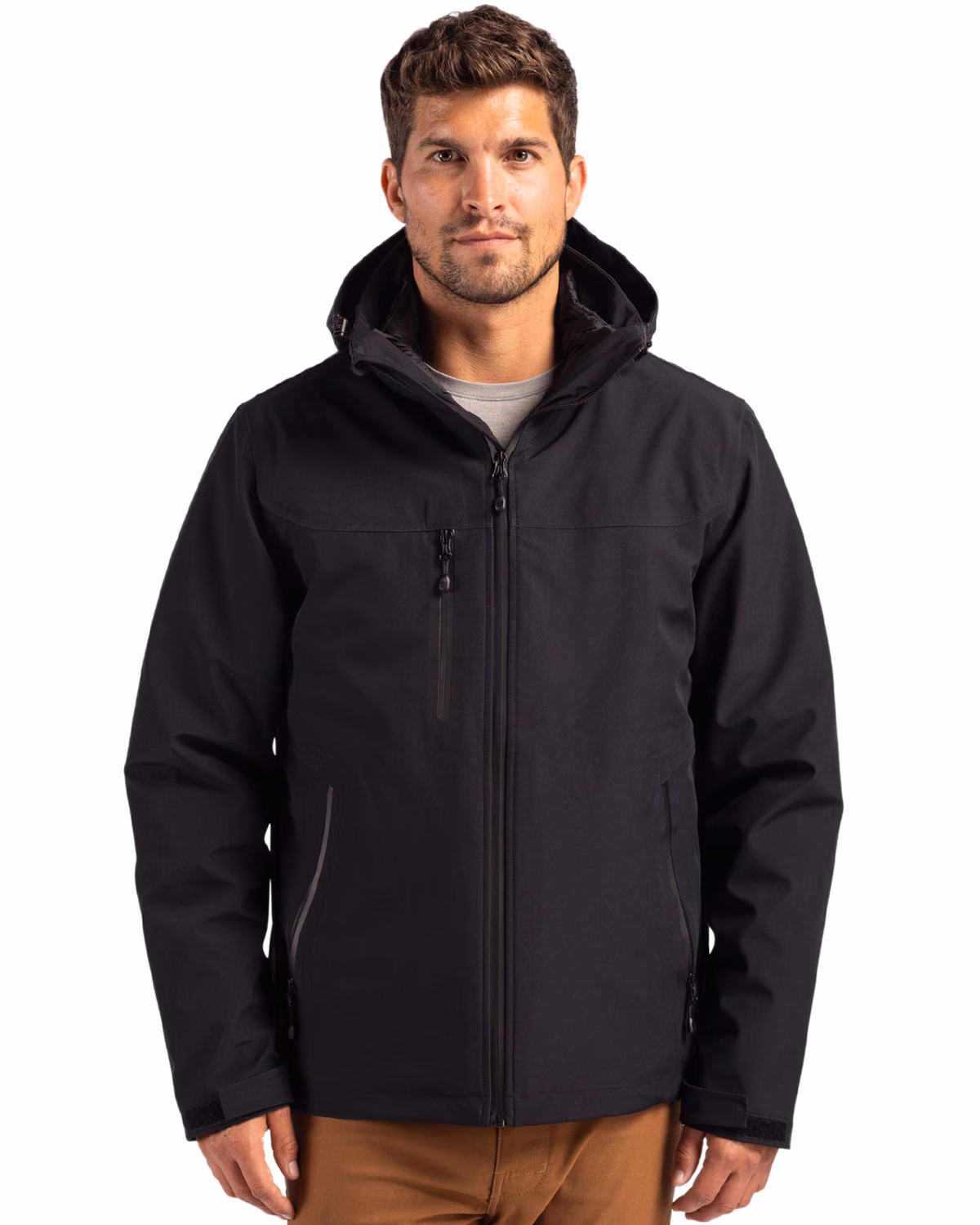 Custom Clique Cornice Recycled 3-in-1 Waterproof System Mens Full Zip Parka