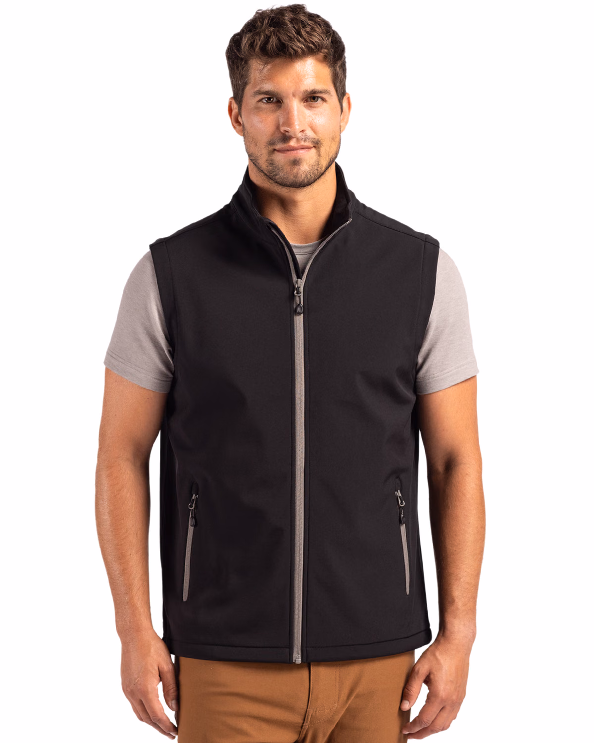 Custom Clique Tempo Recycled Stretch Softshell Mens Full Zip Vest