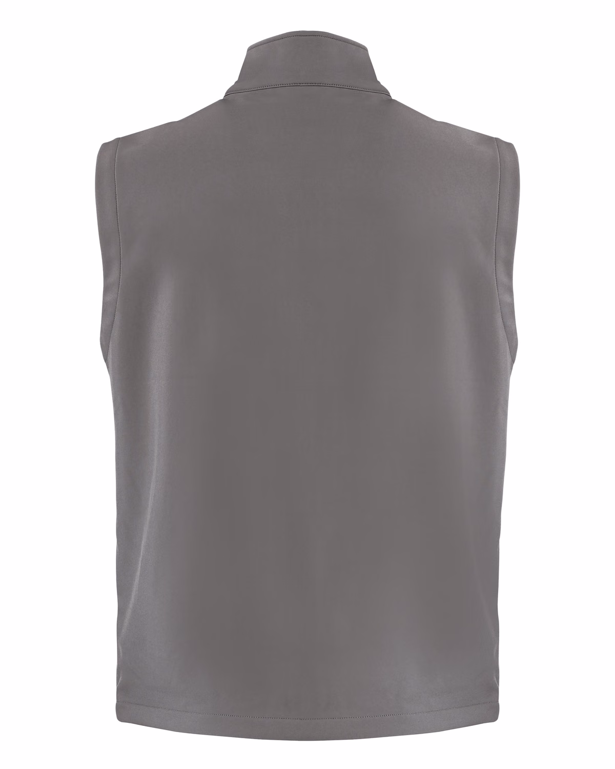 Custom Clique Tempo Recycled Stretch Softshell Mens Full Zip Vest — Pure Slate/Black flat front