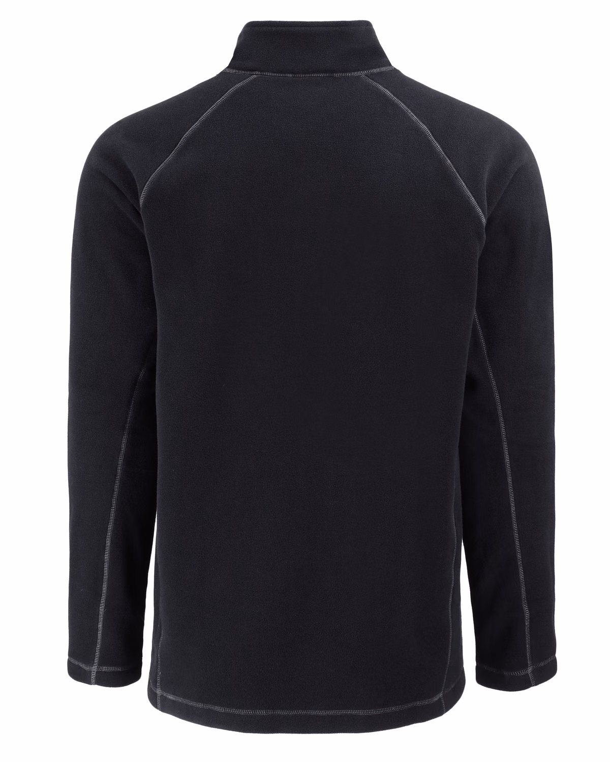 Custom Clique Powder Recycled Fleece Mens Quarter Zip Jacket — Black flat front