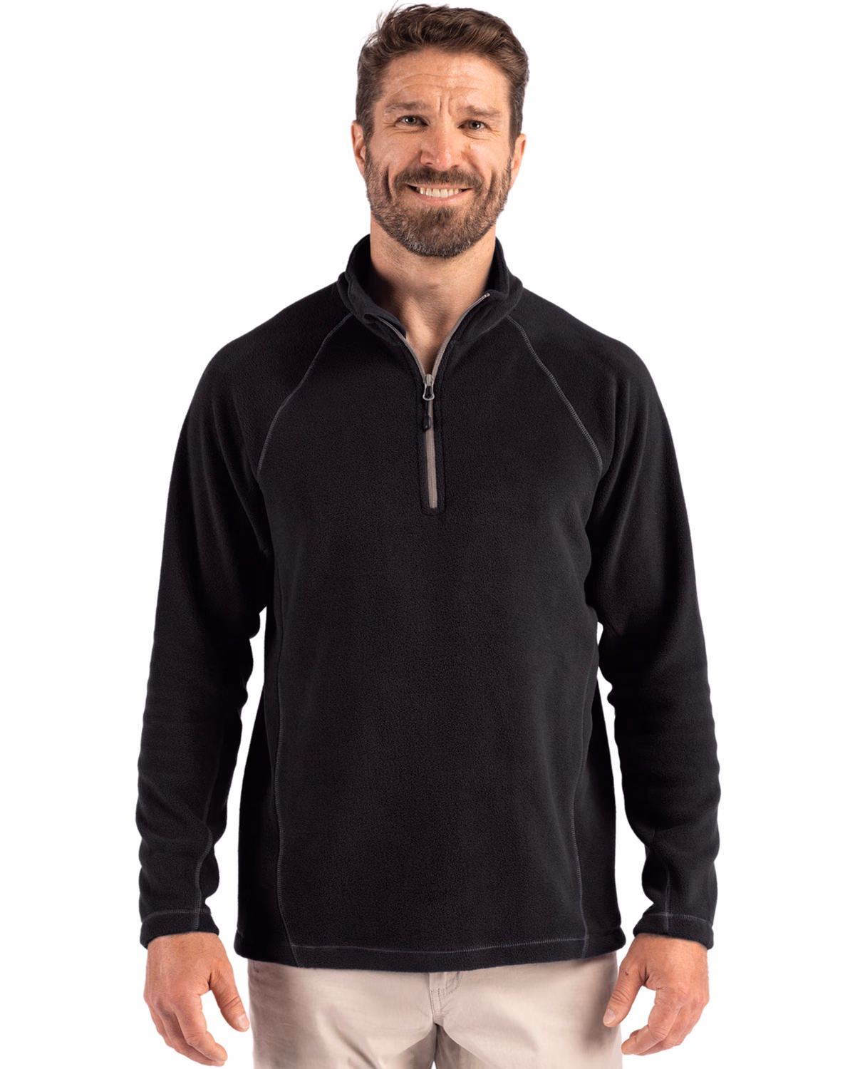 Custom Clique Powder Recycled Fleece Mens Quarter Zip Jacket