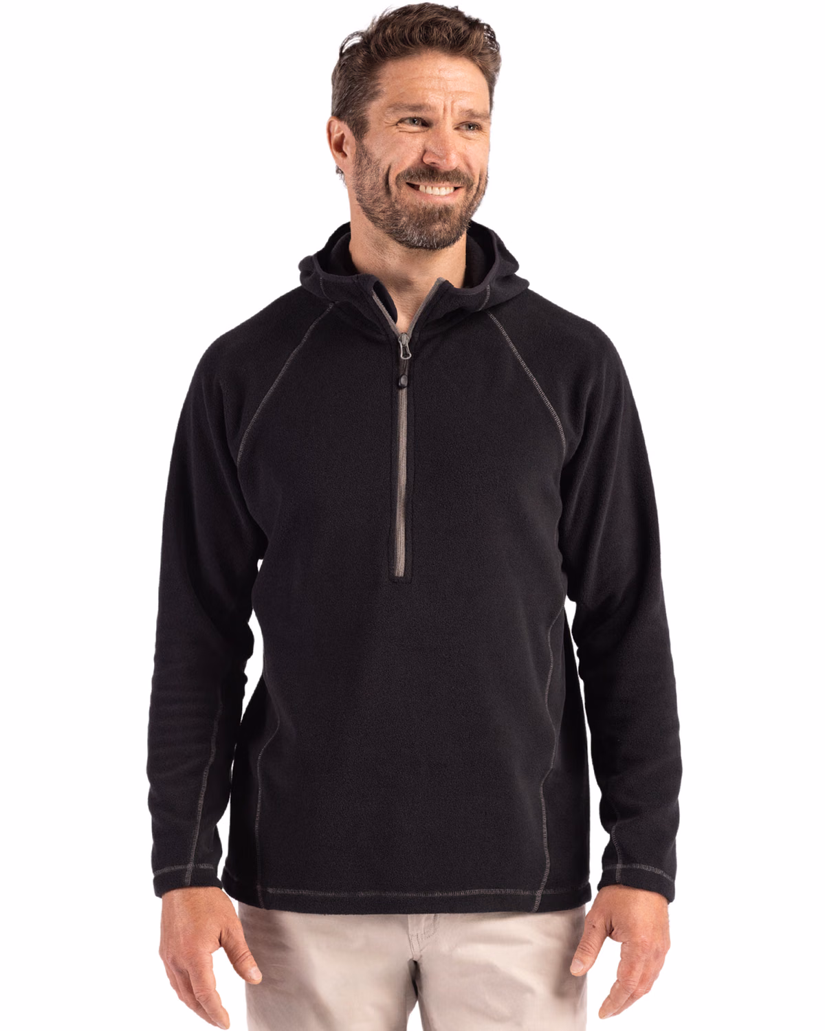 Custom Clique Powder Recycled Fleece Mens Half Zip Sweatshirt