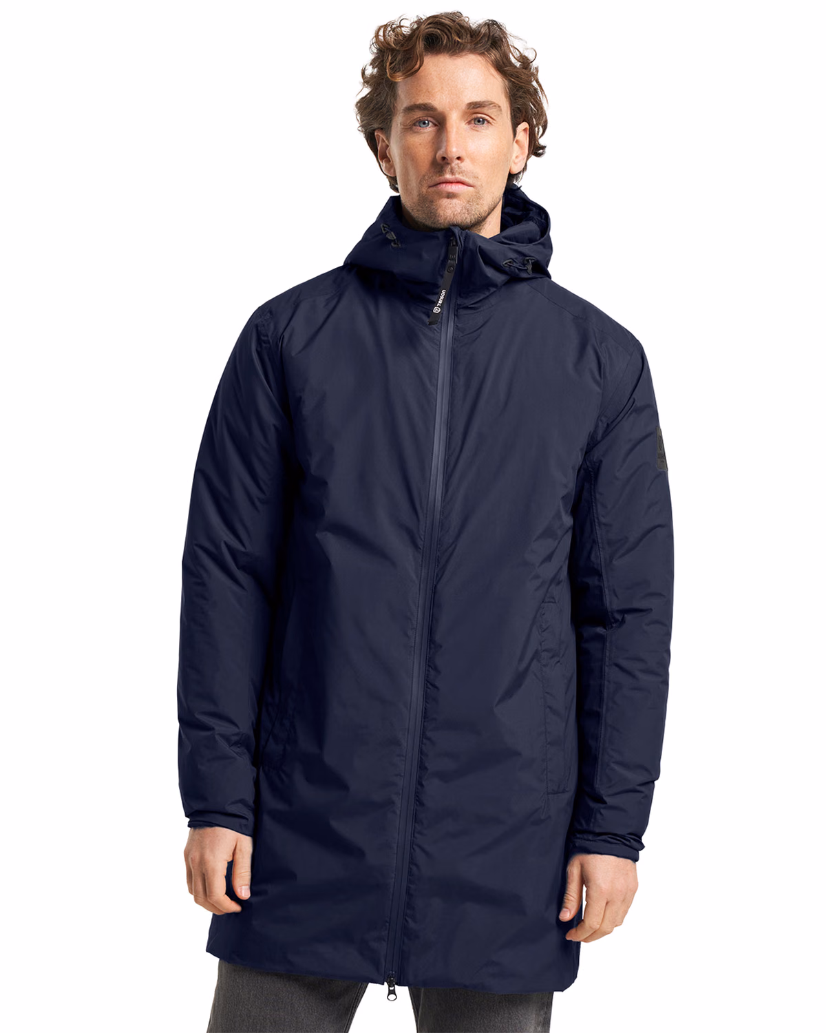 Custom Tenson Shift Recycled Insulated Waterproof Mens Coat — Tenson Dark Navy front
