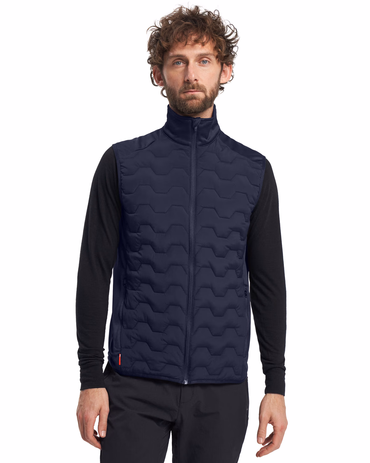 Custom Tenson Txlite Solvik Recycled Hybrid Midlayer Mens Vest — Tenson Dark Navy front