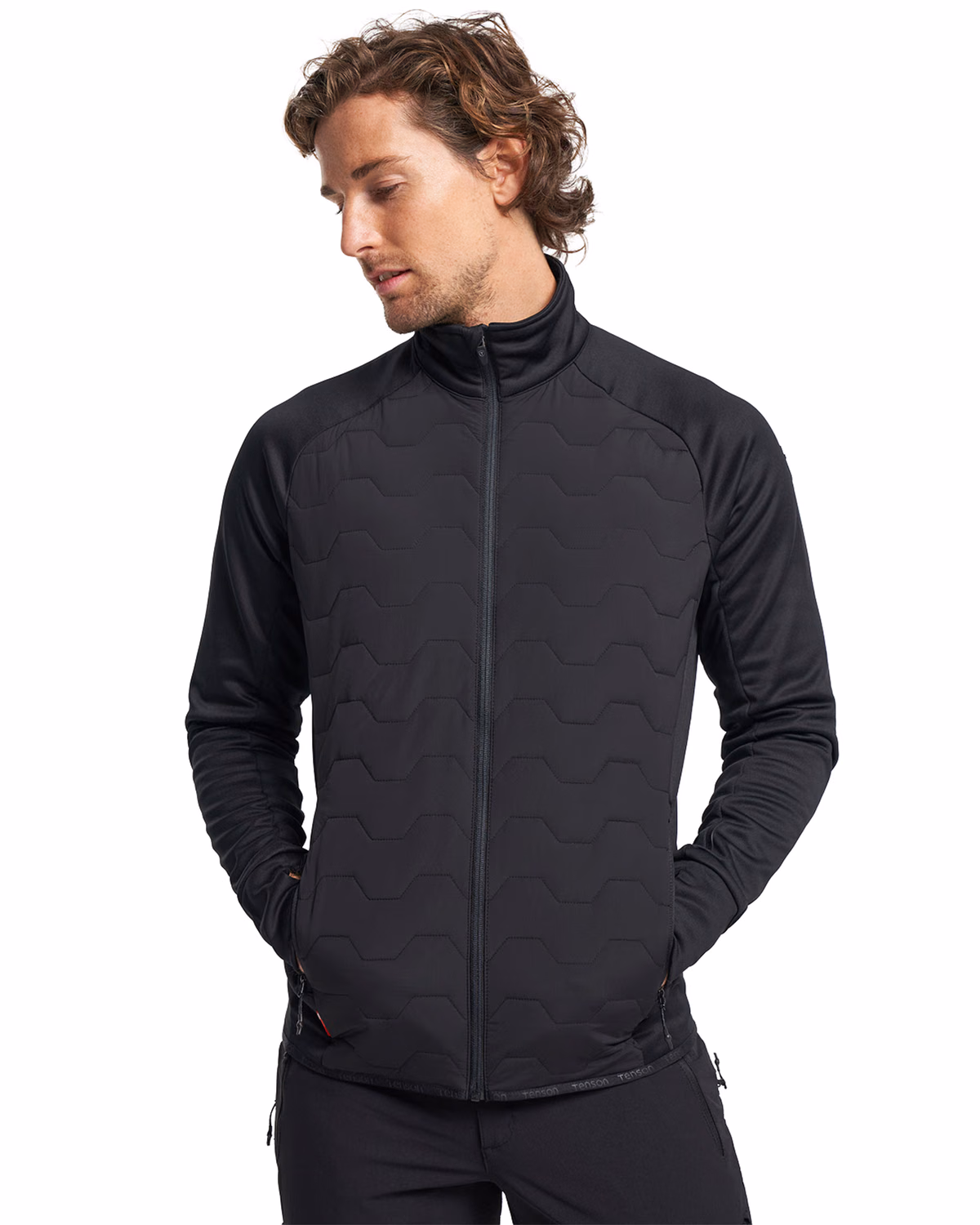 Custom Tenson Txlite Solvik Recycled Hybrid Midlayer Mens Full Zip