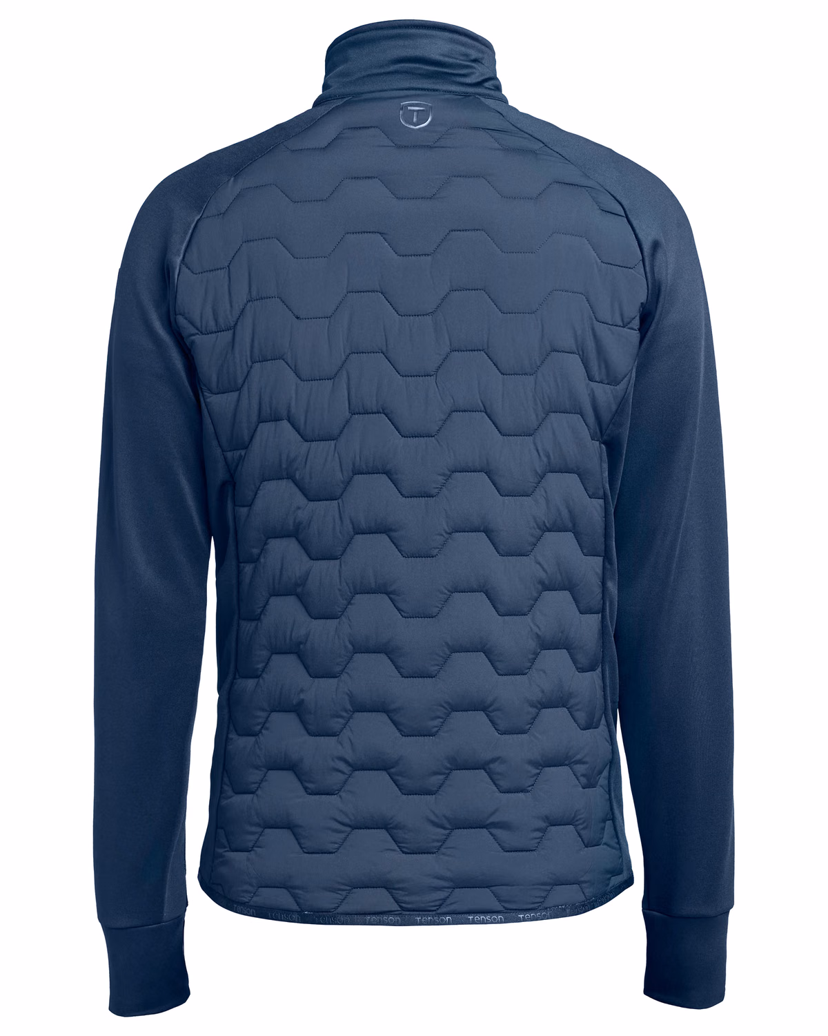 Custom Tenson Txlite Solvik Recycled Hybrid Midlayer Mens Full Zip — Tenson Dusty Blue flat front
