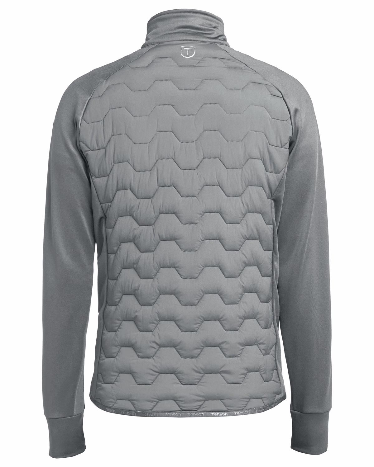 Custom Tenson Txlite Solvik Recycled Hybrid Midlayer Mens Full Zip — Tenson Quarry flat front