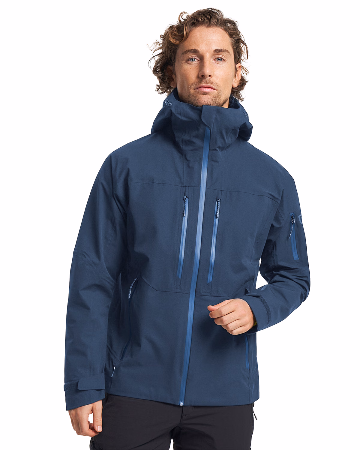 Custom Tenson Txlite Storm Recycled Waterproof Mens Shell Jacket — Tenson Dusty Blue front