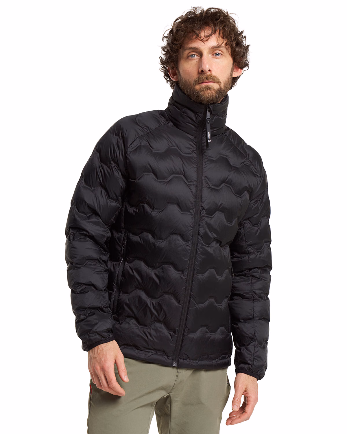 Custom Tenson Txlite Shibui Recycled Down Collar Mens Jacket — Tenson Black front