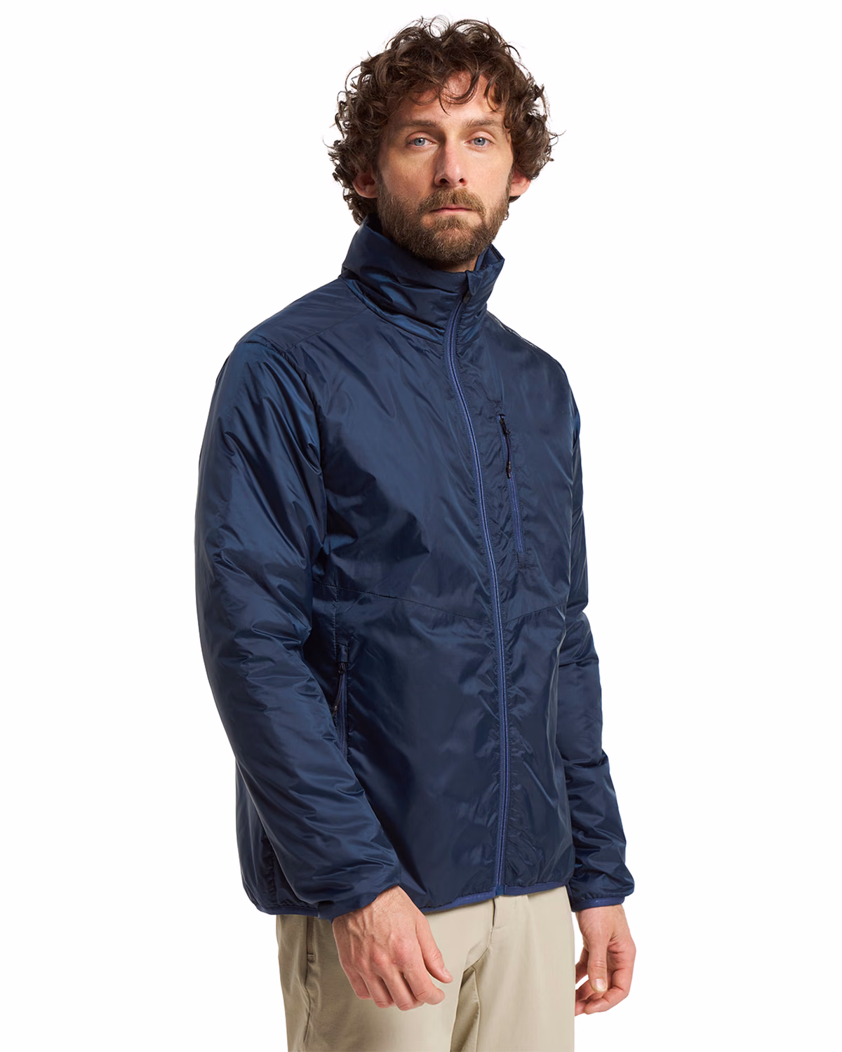 Custom Tenson Txlite Sky Recycled Mens Puffer Jacket — Tenson Dusty Blue front