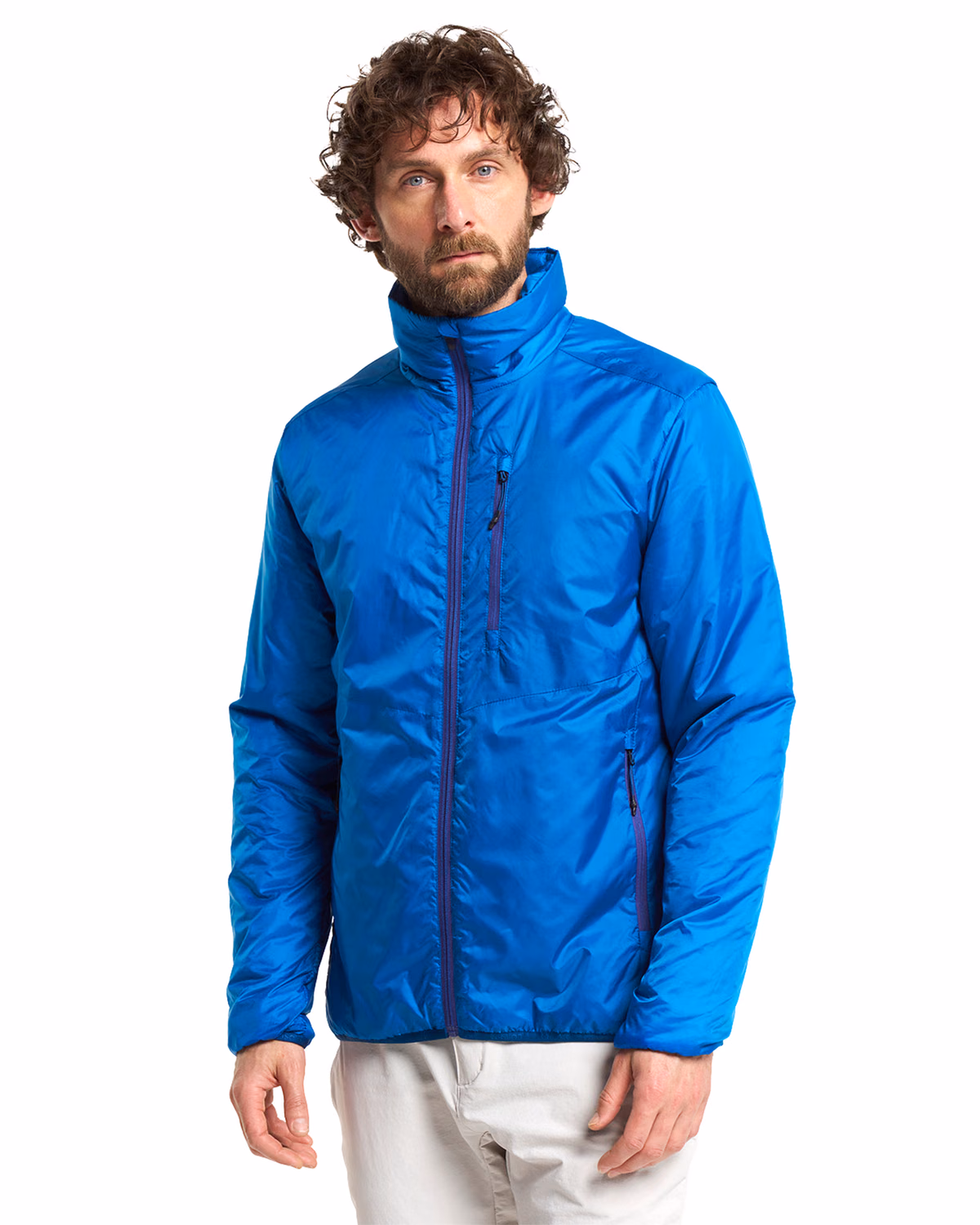 Custom Tenson Txlite Sky Recycled Mens Puffer Jacket — T Himalaya Blue front