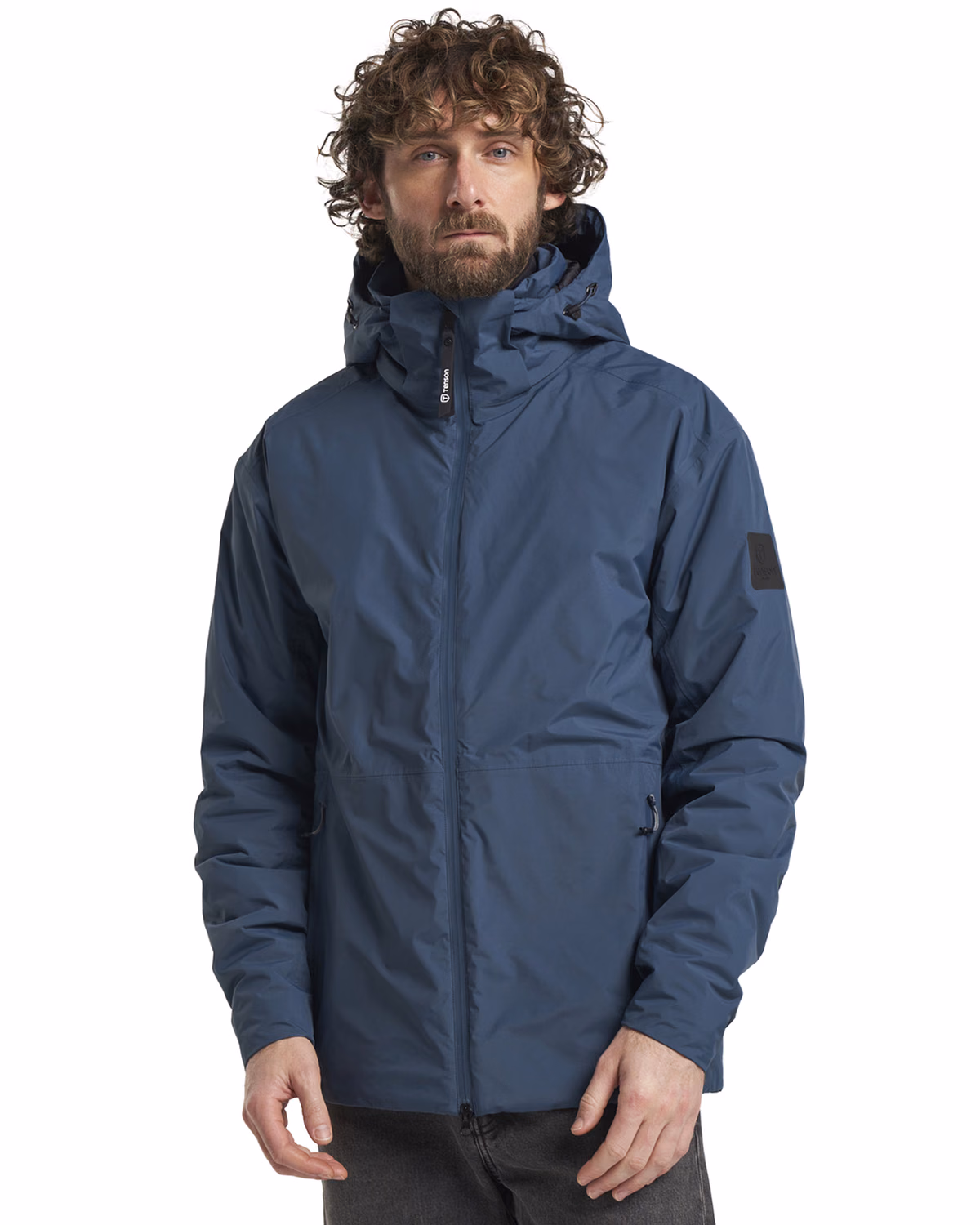 Custom Tenson Shift Recycled Insulated Waterproof Mens Jacket — Tenson Dusty Blue front