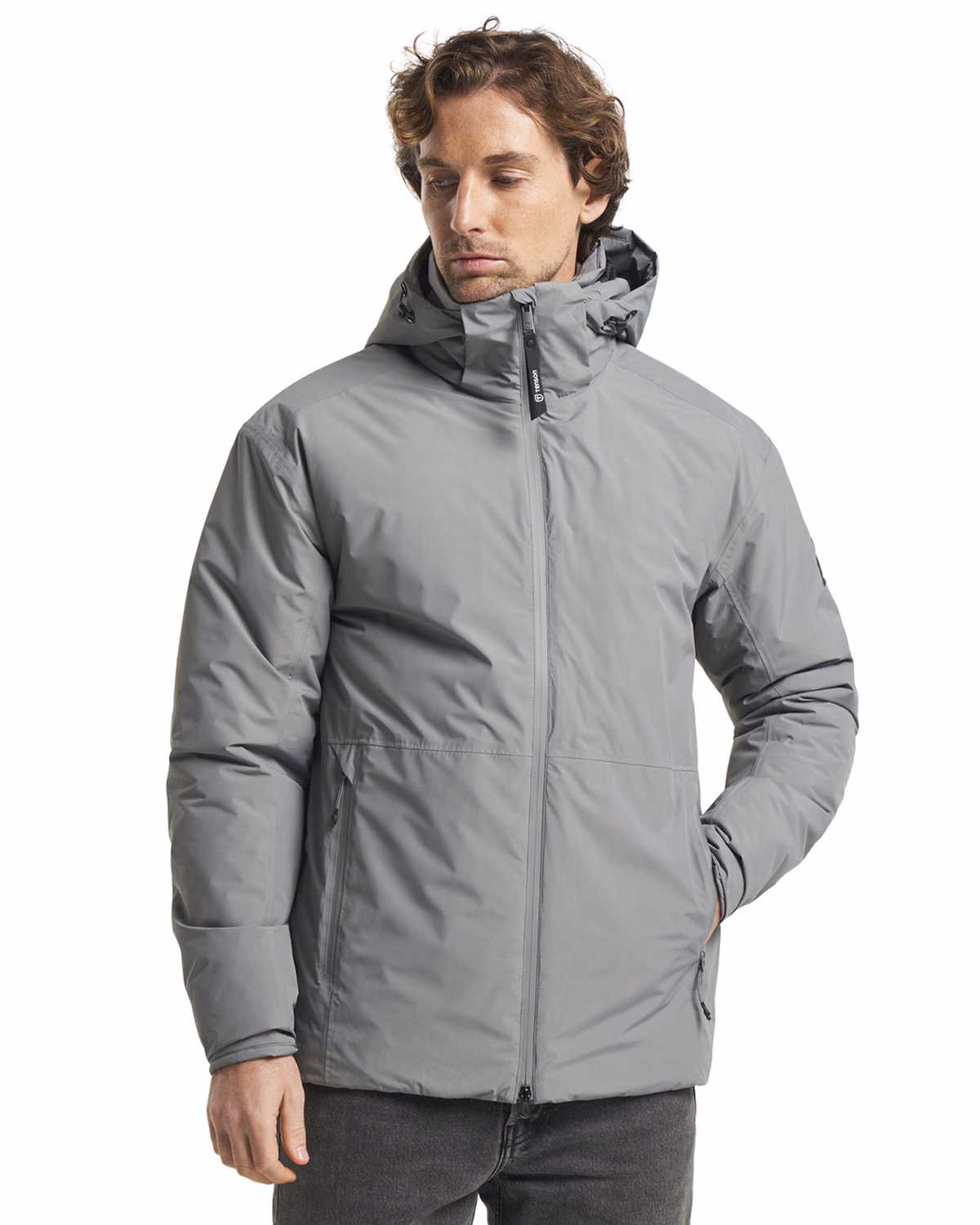 Custom Tenson Shift Recycled Insulated Waterproof Mens Jacket — Tenson Urban Grey front