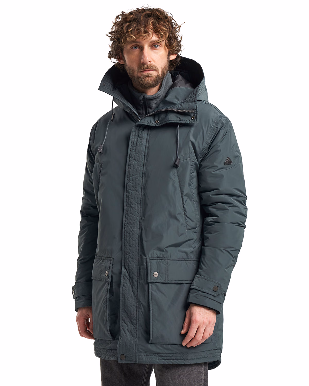 Custom Tenson Himalaya Recycled Insulated Mens Parka — Tenson Moss Green front