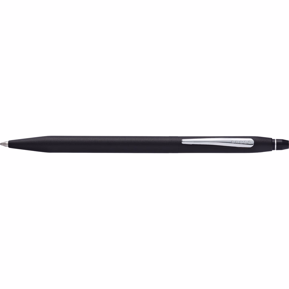 Custom Cross Click Ballpoint Pen In Black in Black - side profile