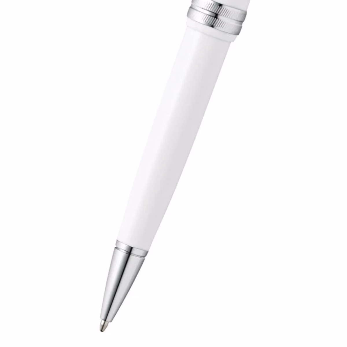 Custom Cross Bailey Light Ballpoint Pens With Chrome Trim in White Resin - product view