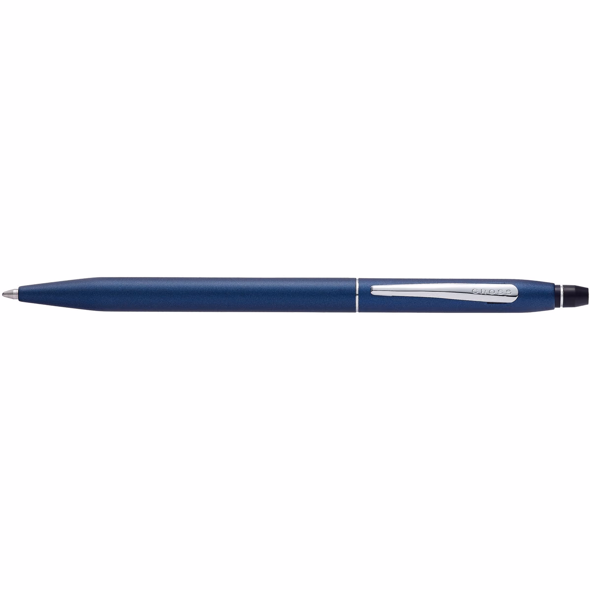 Custom Cross Click Ballpoint Pen in Navy Blue in Navy Blue - side profile