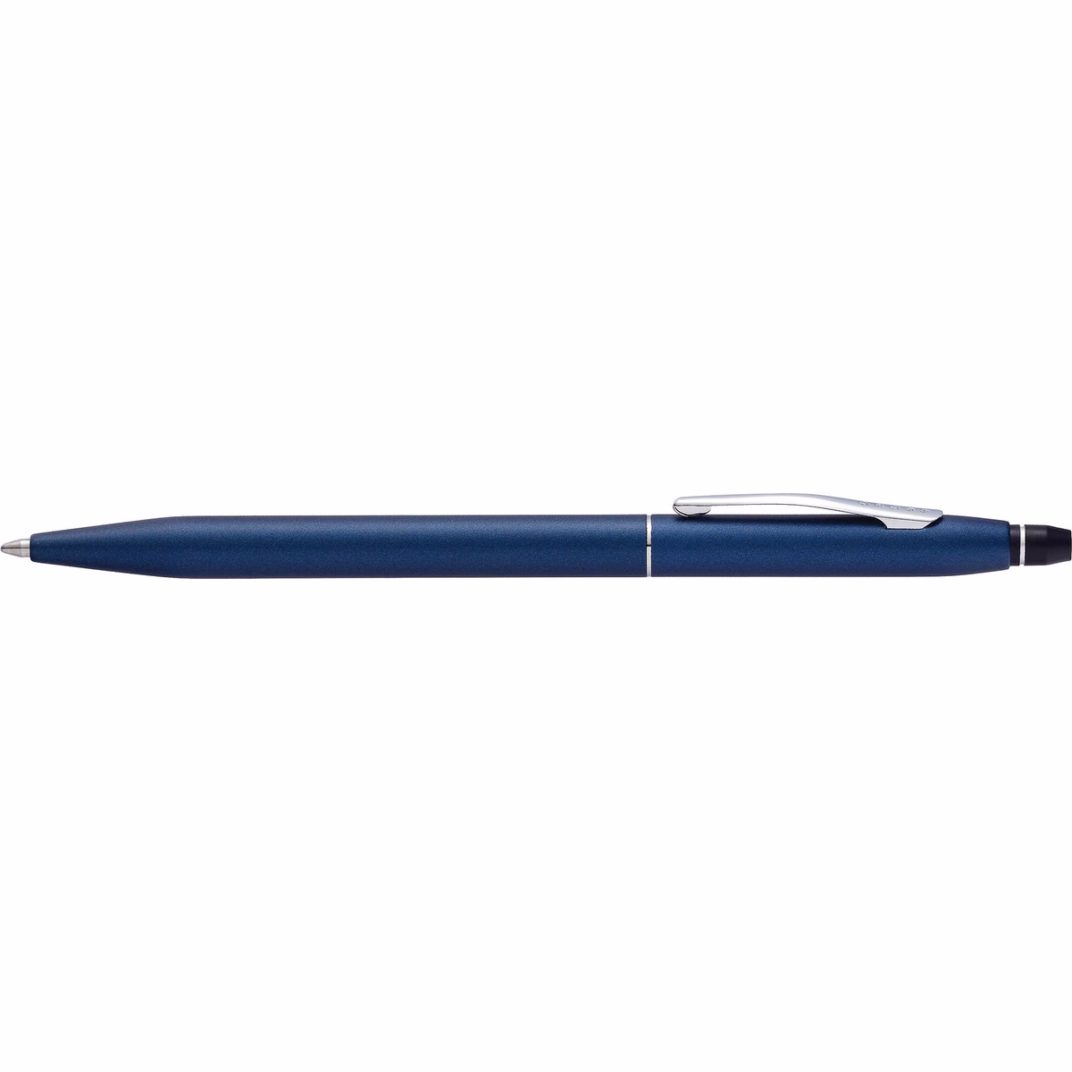 Custom Cross Click Ballpoint Pen in Navy Blue in Navy Blue - side profile