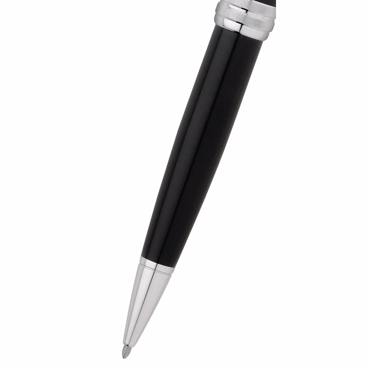 Custom Cross Bailey Ballpoint Pen - Black/Chrome Trim in Black - product view