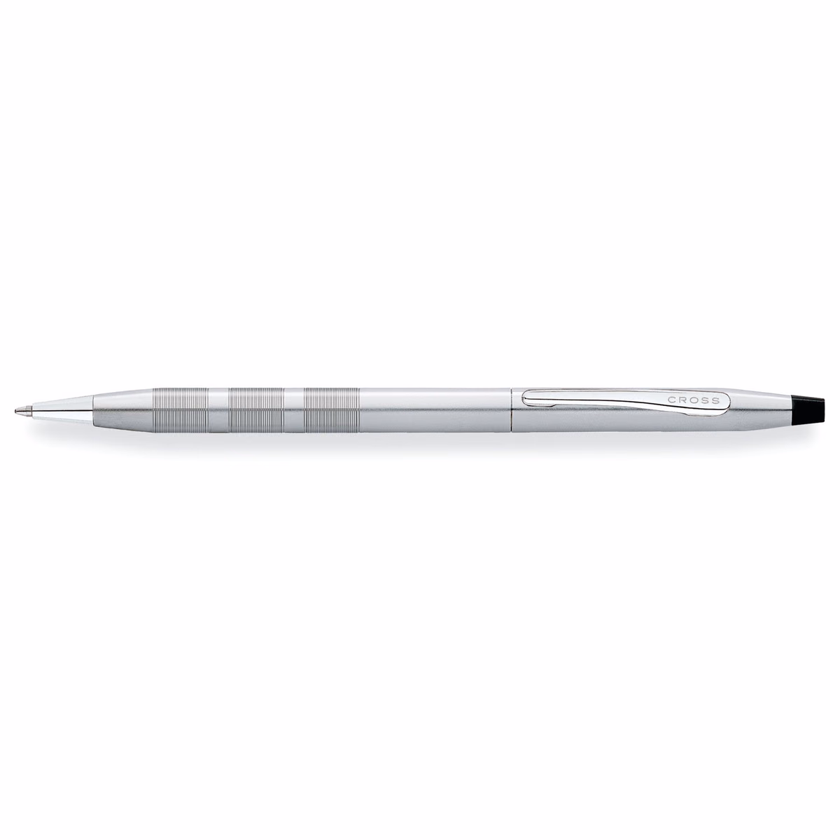 Custom Cross Classic Century Satin Chrome Ballpoint Pen in Chrome Silver - side profile