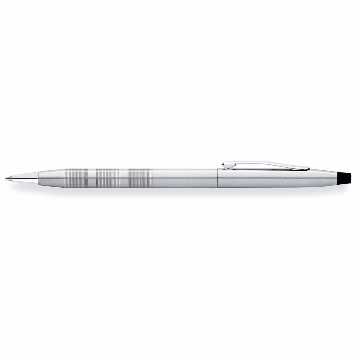 Custom Cross Classic Century Satin Chrome Ballpoint Pen in Chrome Silver - side profile